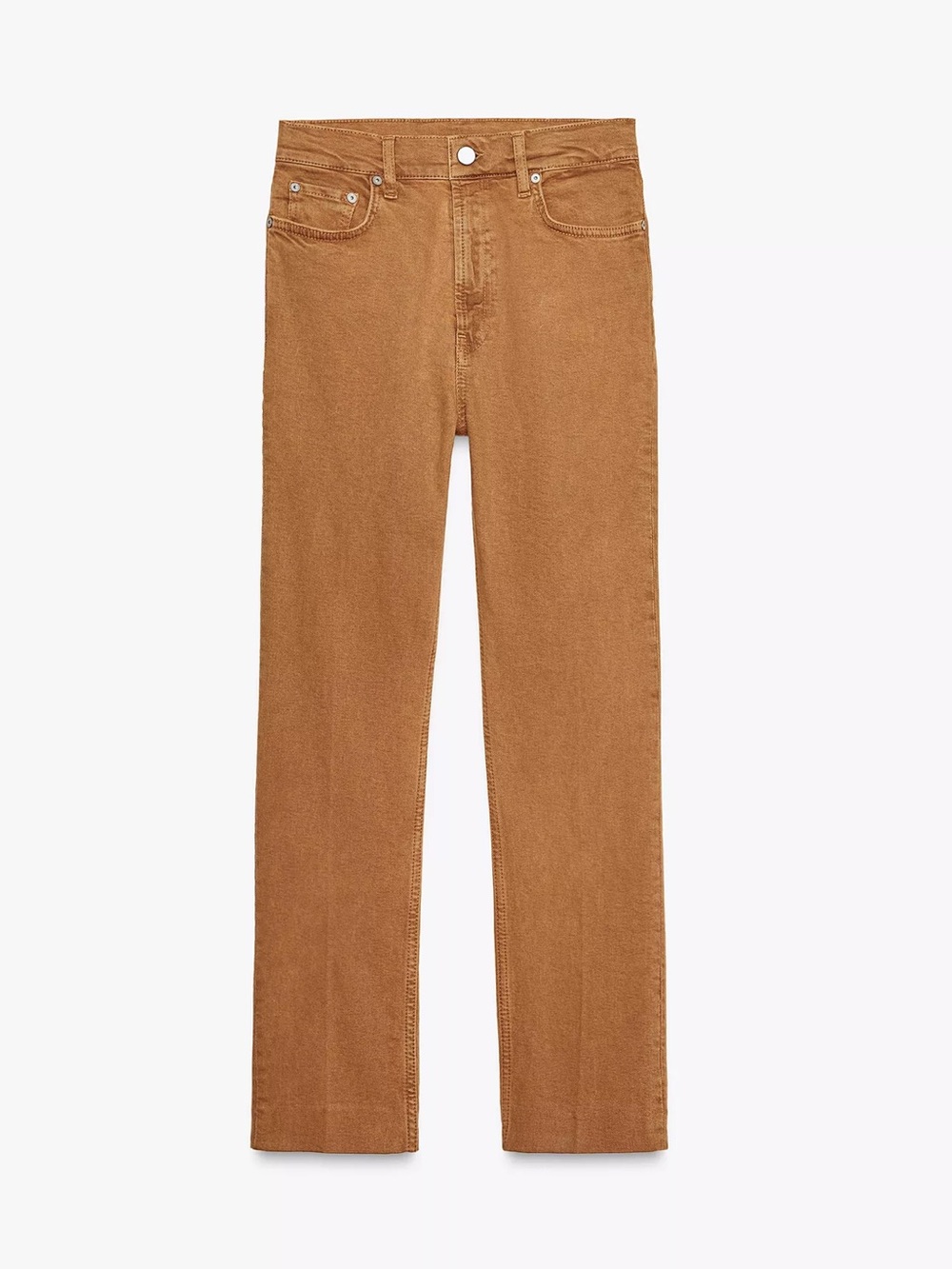 Zara ZW collection high rise bootcut cropped jeans